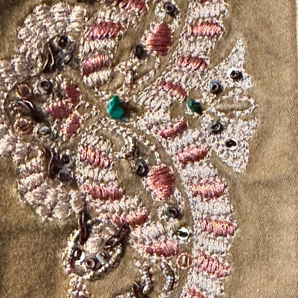 Telluride Clothing Company beaded/embroidered mandarin collar jacket 4 - Picture 5 of 8